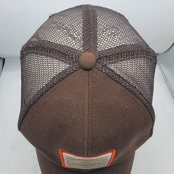 Simms Fishing Products Fly Fishing Snapback Hat Cap Brown Baseball Mesh Back - Picture 6 of 10